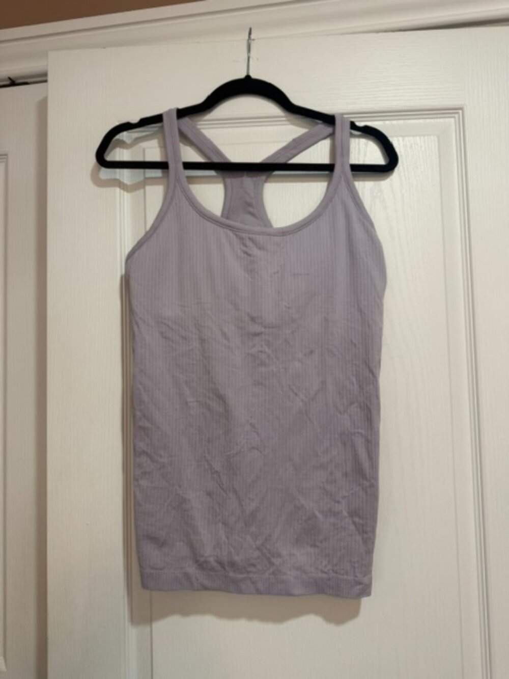 Lululemon Racerback Tank Built-In Bra Lavender Gray Size 12